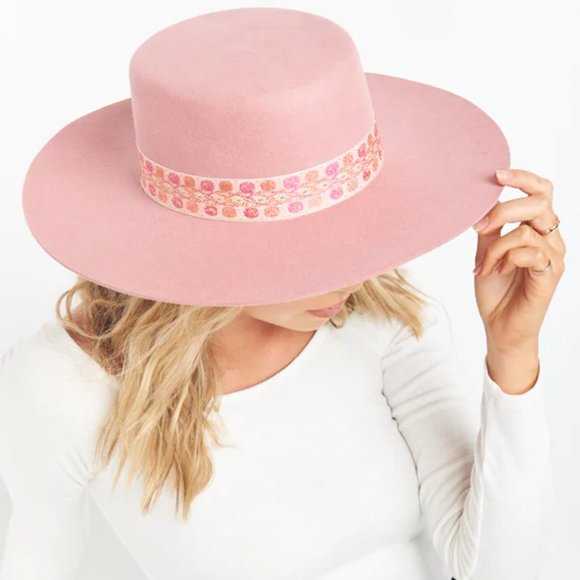 Lack Of Color Sierra Rose Full Brim Pink Wool Hat main image 9